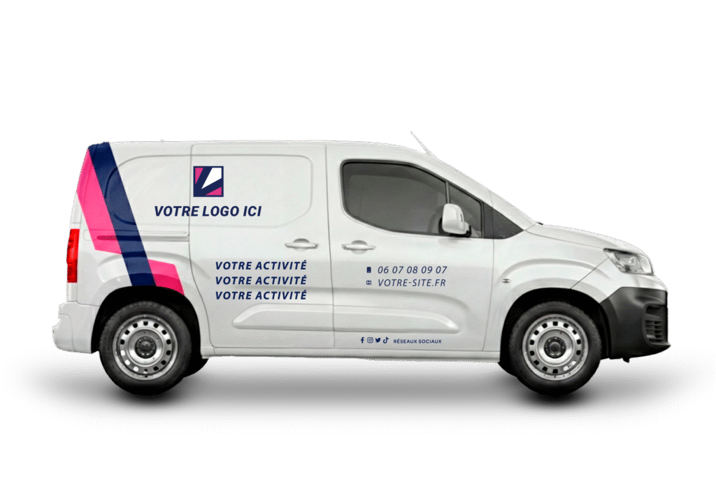 Lettrage véhicule simple et pas cher à Nancy : Marquage adhésif logo et texte pour voiture pro à Metz.